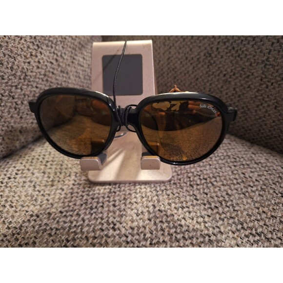 Bolle Retro Style Eyes France Mirrored Glacier Sunglasses BLACK - Picture 1 of 6